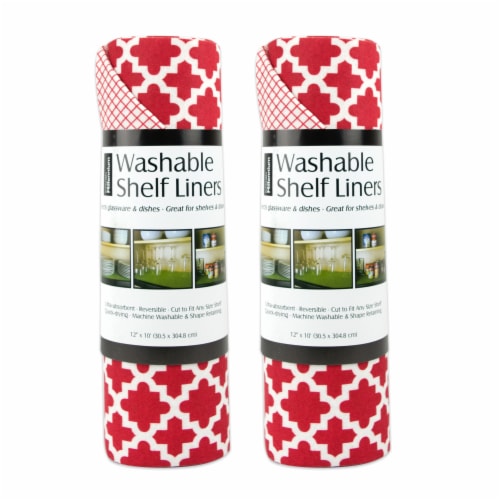 DII Tango Red Lattice Shelf Liner (Set of 2) Perspective: front