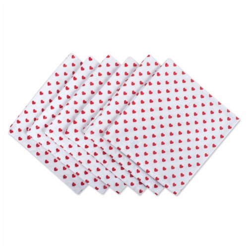 DII Lil Hearts Napkin (Set of 6) Perspective: front