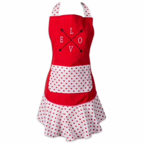 DII Love Struck Ruffle Apron Perspective: front