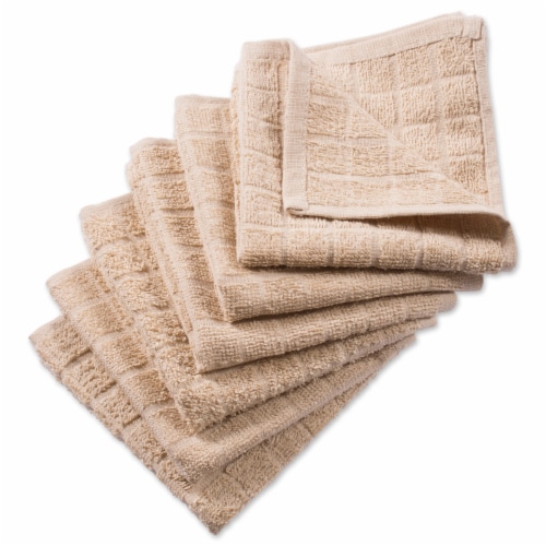 DII Solid Pebble Windowpane Terry Dishcloth (Set of 6) Perspective: front