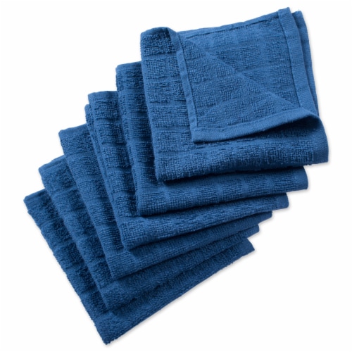 DII Solid Blue Windowpane Terry Dishcloth (Set of 6), 1 - Foods Co.