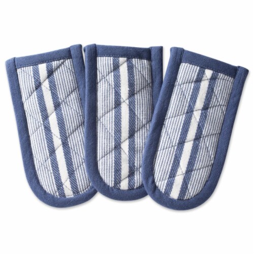 Design Imports French Blue Chef Stripe Pan Handle Set of 3 Perspective: front