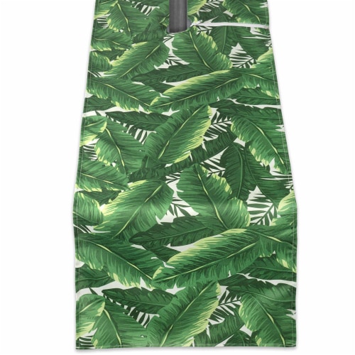 DII Banana Leaf Outdoor Table Runner With Zipper Perspective: front