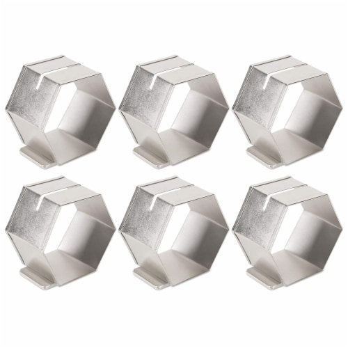 Design Imports CAMZ38989 Antique Silver Place Holder Napkin Ring Set - Set of 6 Perspective: front