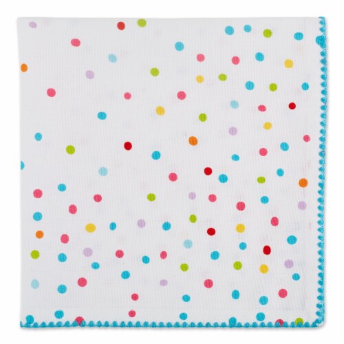 European Soaps Confetti Toss Embellished Cloth Napkin Perspective: front
