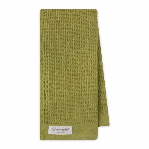 Stone Wash Waffle Towel - Sweet Pea Perspective: front