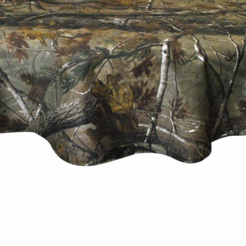 DII RealTree Apron Tablecloth- 56 Round Perspective: front
