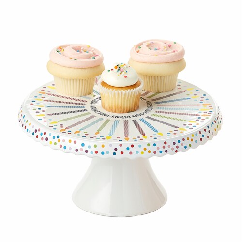 Happy Birthday Cake Stand Perspective: front