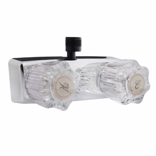 Dura Faucet NonMetallic RV Shower Faucet with Crystal Acrylic Knobs