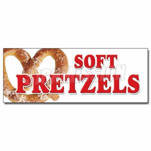 SignMission D-12 Soft Pretzels 12 in. Soft Pretzels Decal Sticker Perspective: front