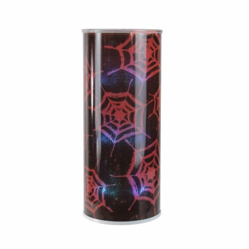 Midwest 12  Black and Red Battery Operated LED Lighted Spider Web Hanging Halloween Lantern Perspective: front