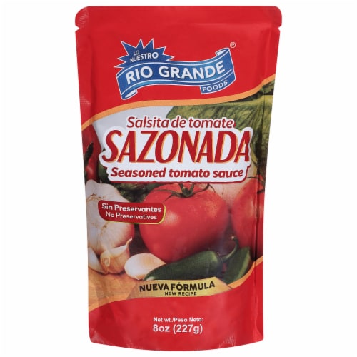 Rio Grande Foods Seasoned Tomato Prepared Sauce Perspective: front