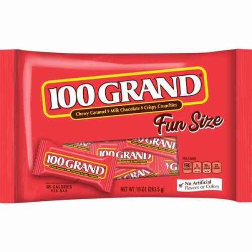 100 Grand Bar Fun Size - 10 Oz Bag (Pack of 4) Perspective: front