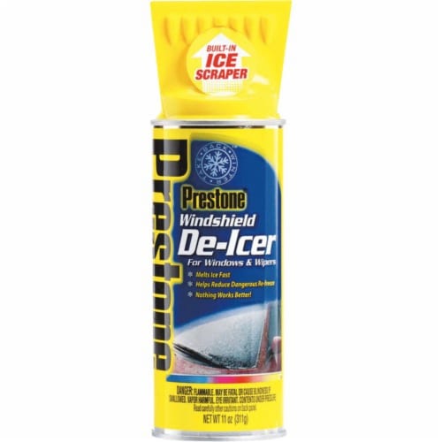 Prestone De-Icer Spray with Scraper 11 oz (Pack of 7) Perspective: front