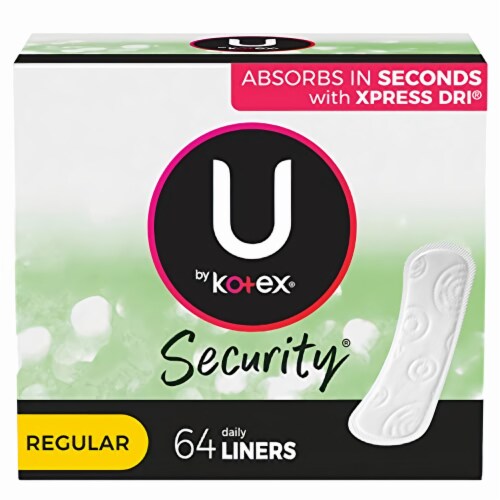 Kotex Natural Balance Lightdays Liners Regular -64 ct. (Pack of 2) Perspective: front
