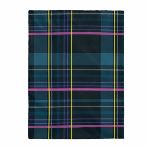 Blue Plaid Plush Throw Blanket 3 Sizes 60 80 60