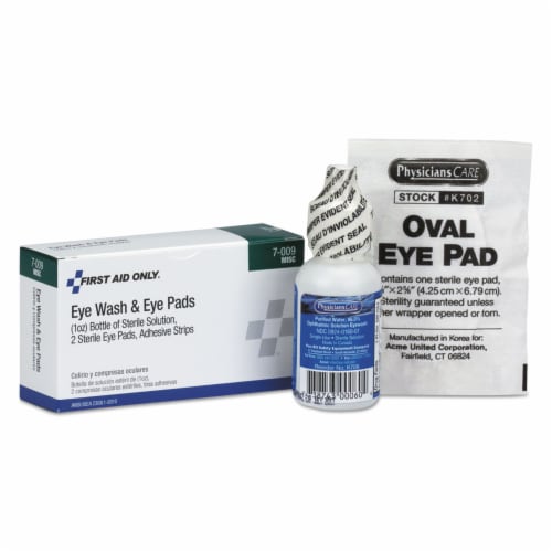 Eyewash Set w/Eyepads and Adhesive Strips, 4 Pieces Eyewash Set w/Eyepads and Adhesive Strips, 4 Pieces