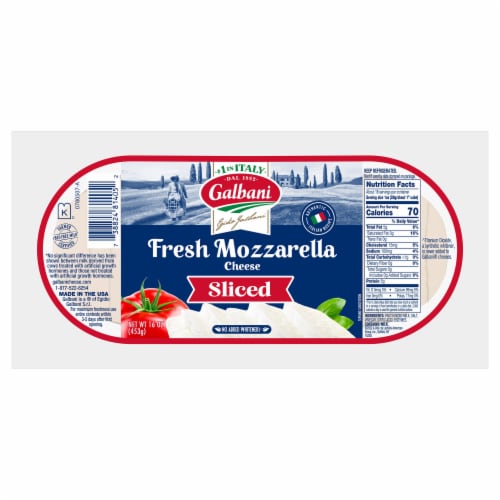 Galbani Pre-Sliced Fresh Mozzarella Cheese Perspective: front