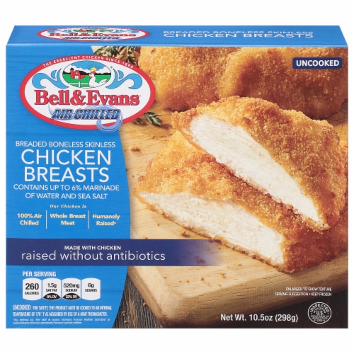 Bell & Evans Frozen Fully Cooked Boneless Skinless Breaded Chicken