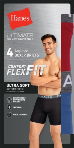 Hanes® Ultimate Comfort Flex Fit® Boxer Brief Perspective: front