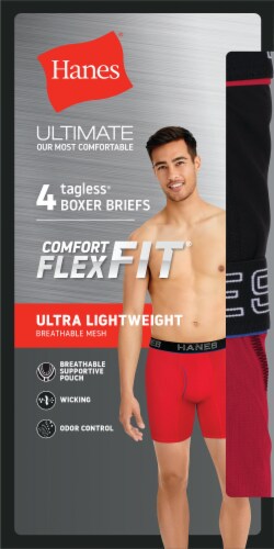 Hanes Ultimate Men's Trunk Underwear, Moisture-Wicking, 3-Pack