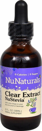 NuNaturals Clear Extract NuStevia Herbal Supplement Perspective: front