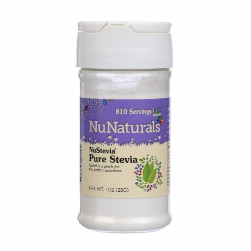 NuNaturals NuStevia Pure Stevia Extract Powder Perspective: front