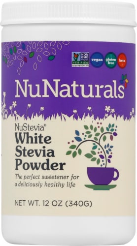 NuNaturals NuStevia™ White Stevia Powder™ Perspective: front