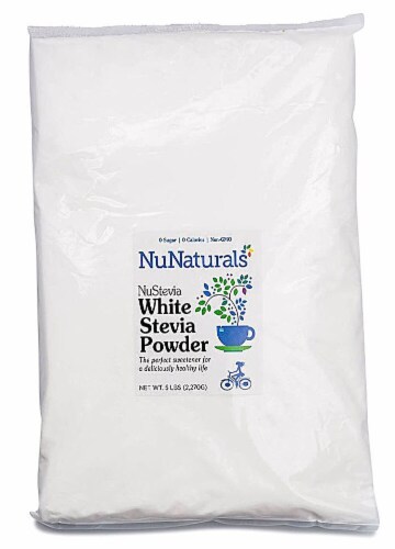 NuNaturals  NuStevia® White Stevia Powder Perspective: front