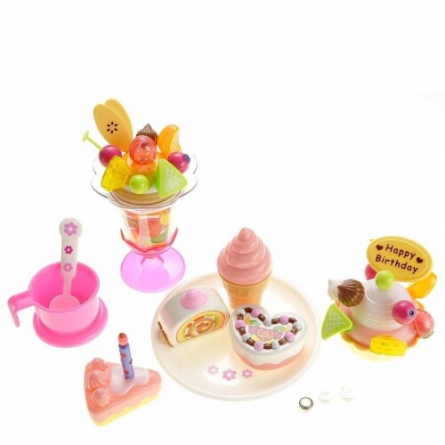 Play Food Set With Cupcake, Cakes, Ice Cream & Sundae Perspective: front