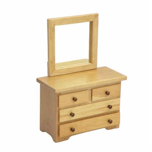 Wooden Doll Mirror Dresser, Harvest Perspective: front