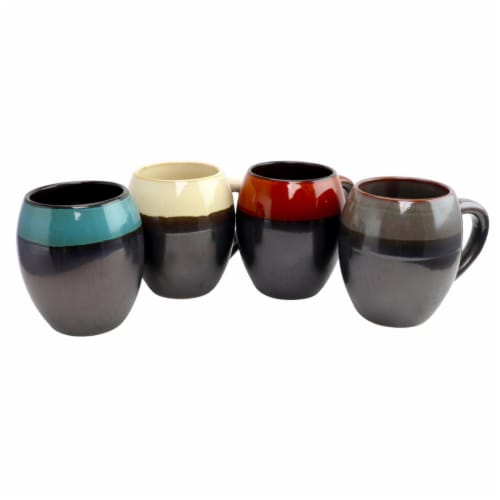 4 Piece 19.5 oz Soroca Mug Set, Assorted Colors Perspective: front