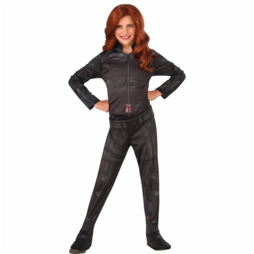 Girls Child Widow Costume, Black, Small & Size 4-6 Perspective: front