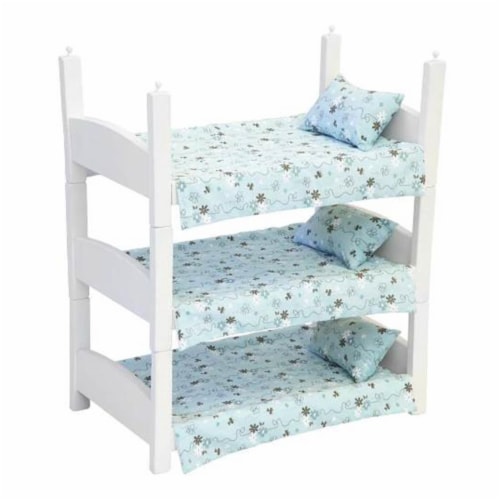 Wooden Stacking Beds, White Perspective: front