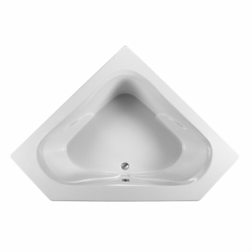 Seated Corner Whirlpool Bath Biscuit 59 x 59 x 18.75 in. 1