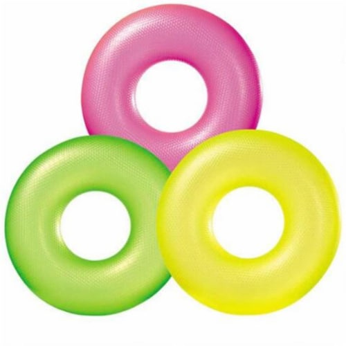 59262EP 36 dia. Neon Frosted Inflatable Tubes - Assorted Colors Perspective: front