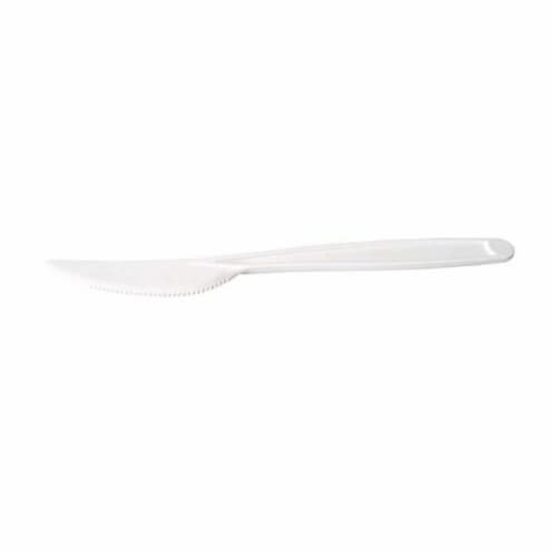 8NPCVPL822-nparty047 7 in. Cornstarch Knife, White Perspective: front