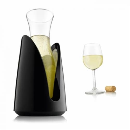 Active Cooling Carafe Cooler, Black - Gift Box Perspective: front