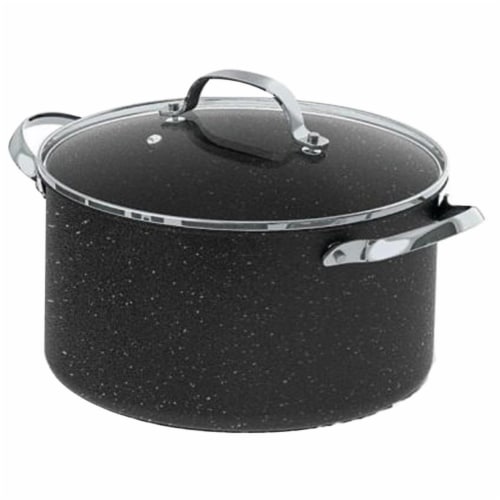 6-Quart Saucepan with Glass Lid & Stainless Steel Handles Perspective: front
