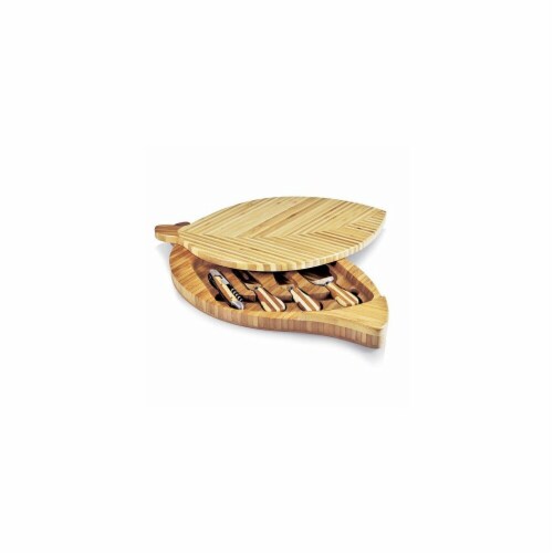 Leaf Cheese Board & Tools Set - Bamboo Perspective: front