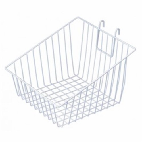 Slanted Grid Store Basket - 12 x 12 x 8 in. Perspective: front