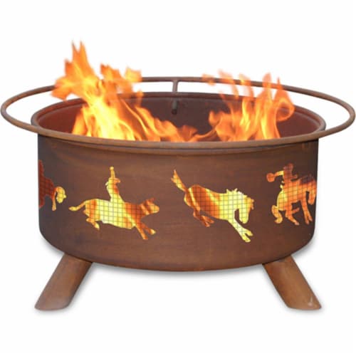 3'' Natural Rust Western Fire Pit Perspective: front
