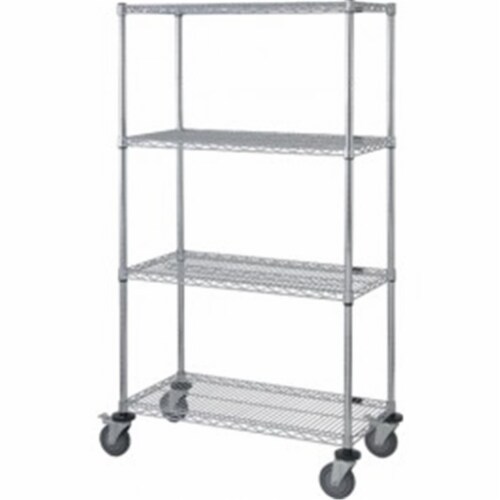 4-Wire Shelf Mobile Cart - 63 in. Perspective: front