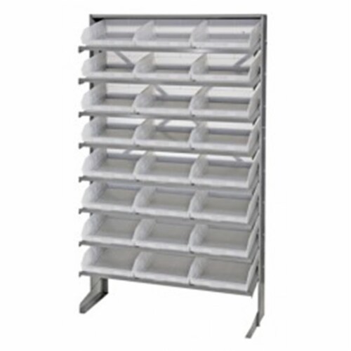 Single Sided Pick Rack with 24 Storage Bins Perspective: front