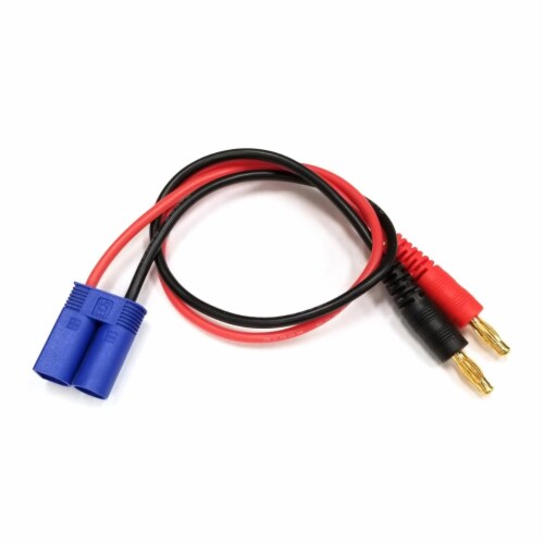 Racers Edge RCE1617 Charge Apadter EC5 Device to M 4 mm Bullets - 300 mm Wire Perspective: front