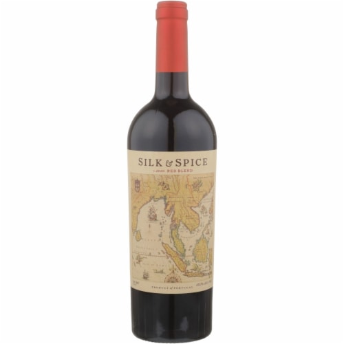 Silk And Spice Red Blend Wine Perspective: front