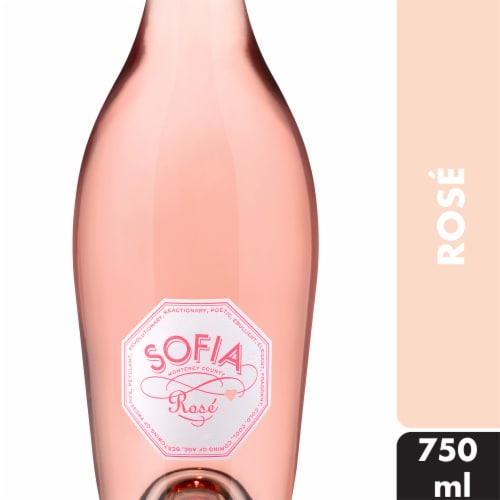 Sofia California Rose Wine Perspective: front
