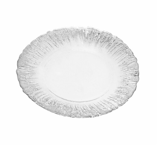 Set of 2 Dinner Plates with Silver Flash Design-11 D Perspective: front