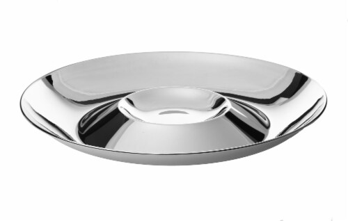 Stainless Steel Chip 'n' Dip Bowl Perspective: front