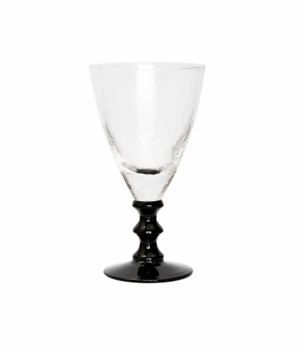 Set of 6 Black Stemmed Water Glasses, 3.75D x 6.75H - Kroger